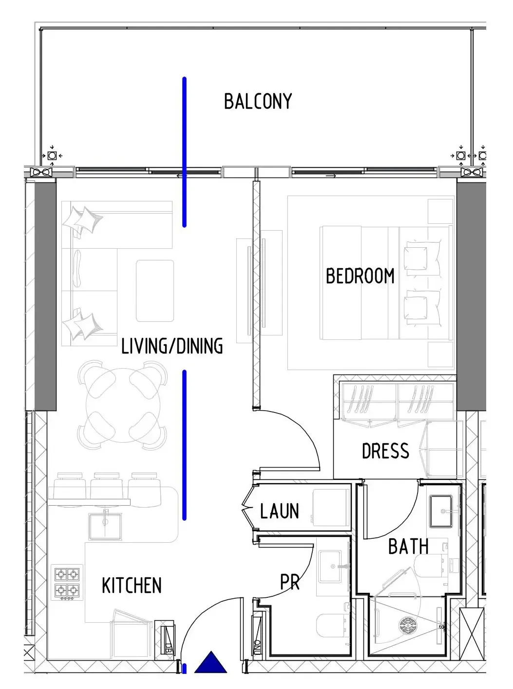 1 bedroom layout