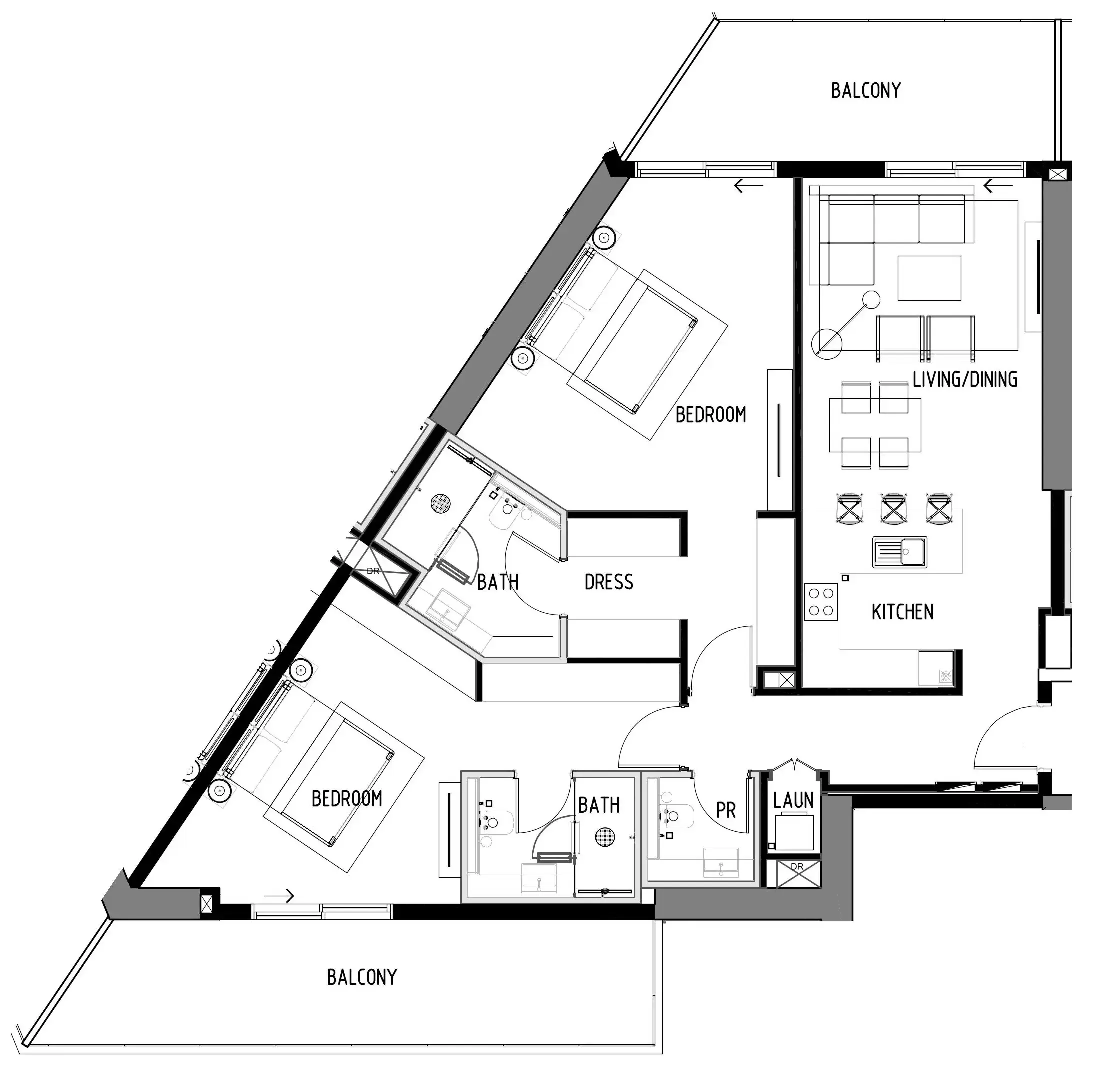 2 bedroom layout
