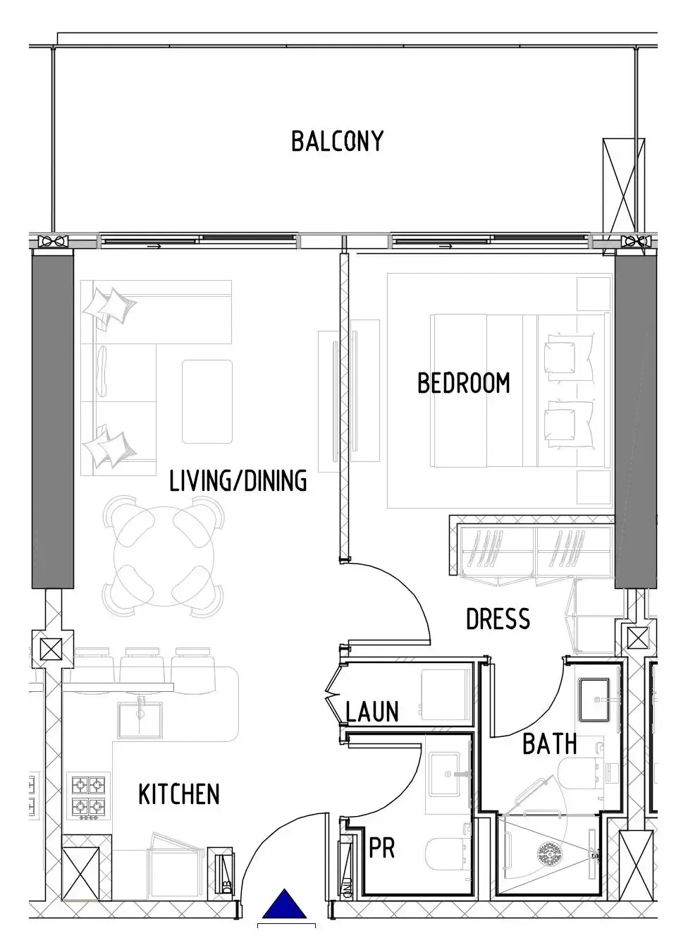 1 bedroom layout
