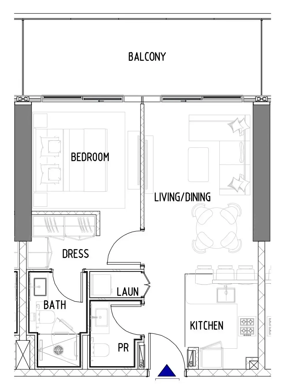 1 bedroom layout