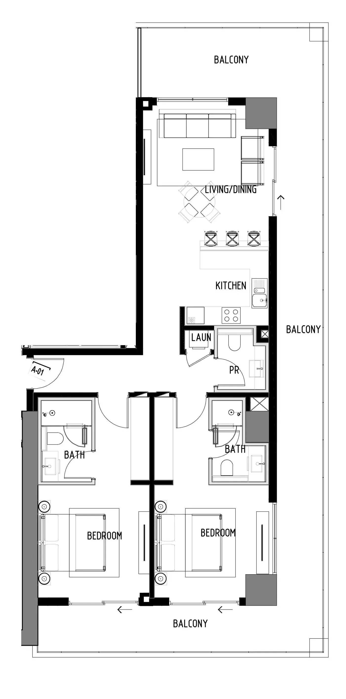 2 bedroom layout