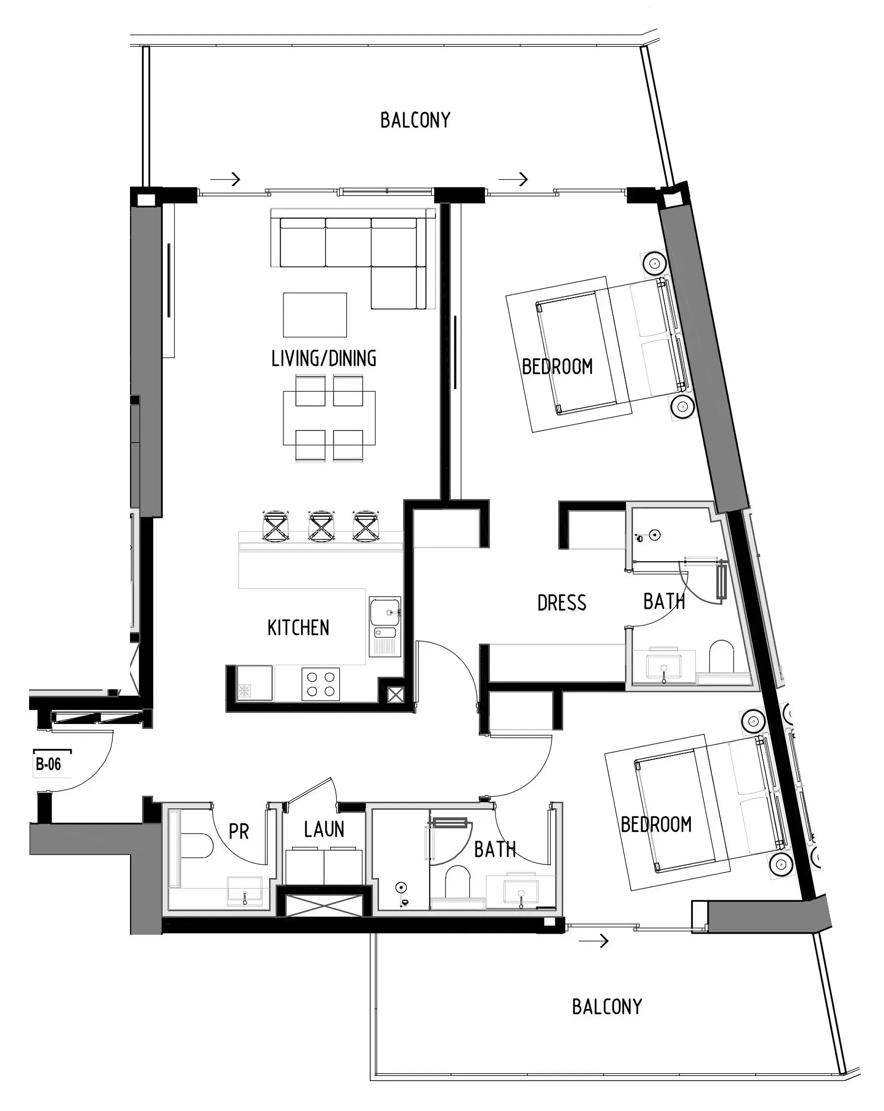 2 bedroom layout