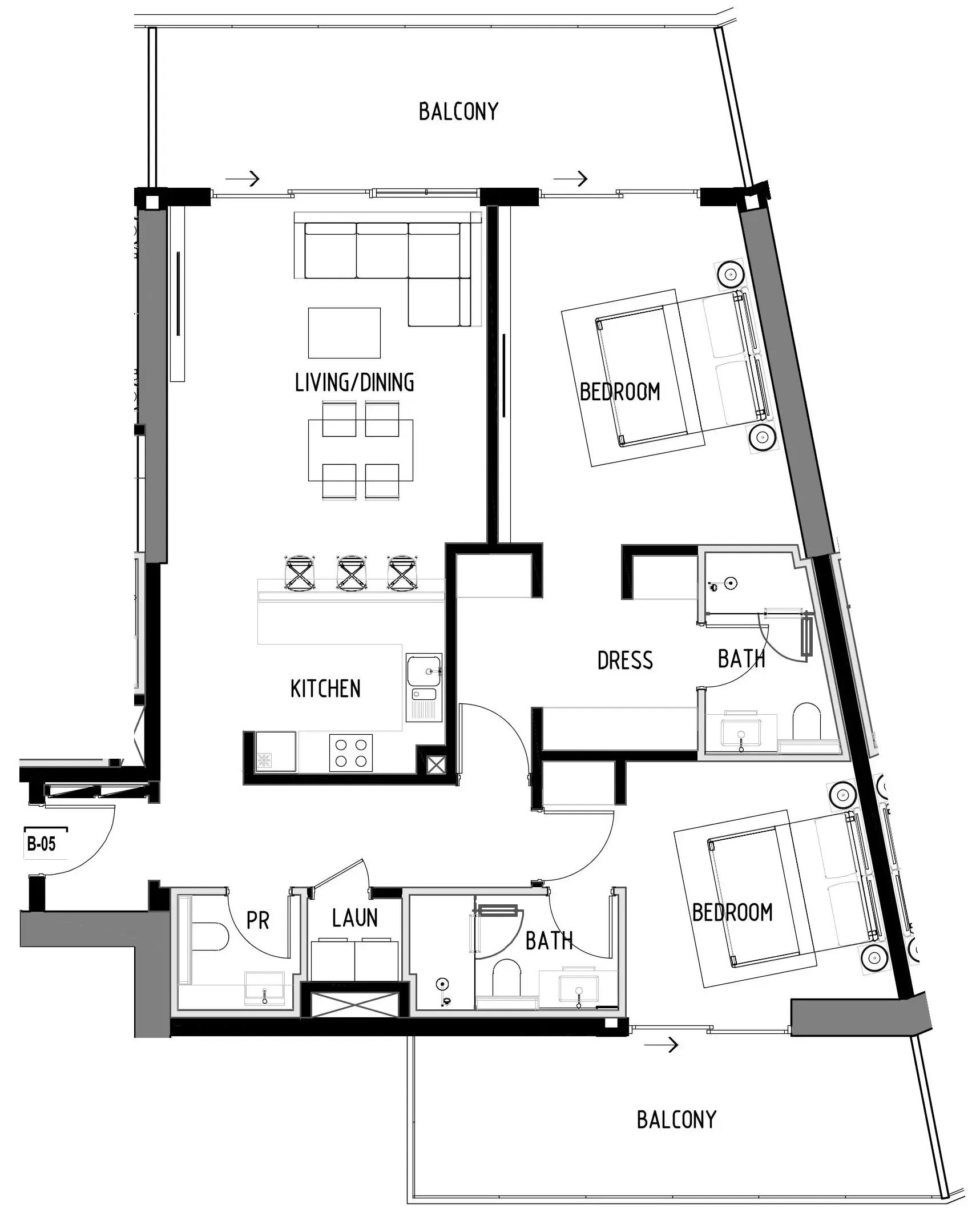 2 bedroom layout