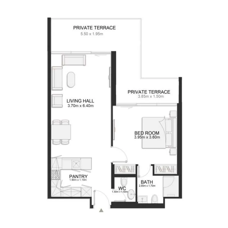 1 bedroom layout