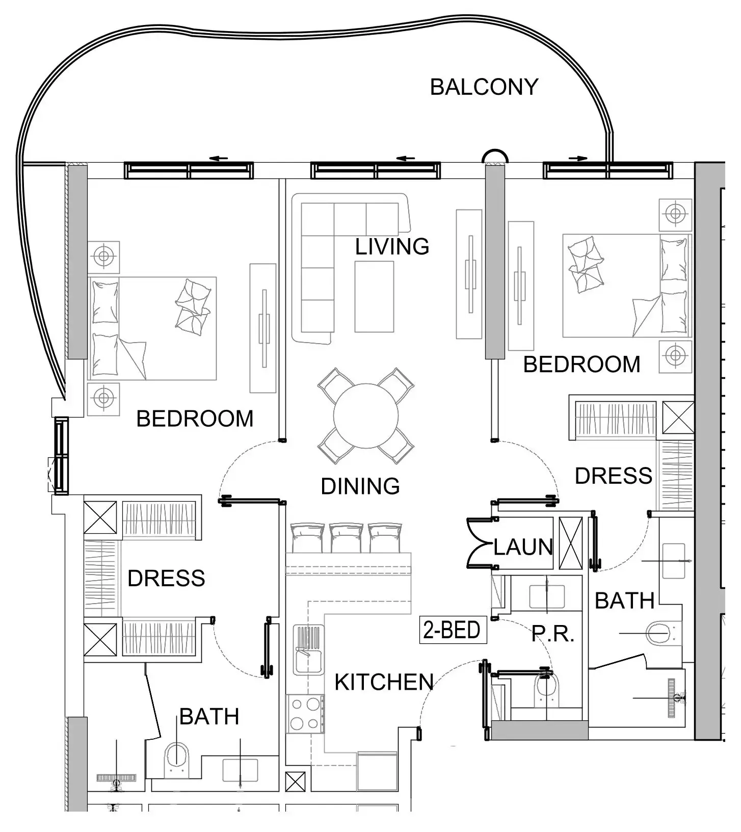 2 bedroom layout