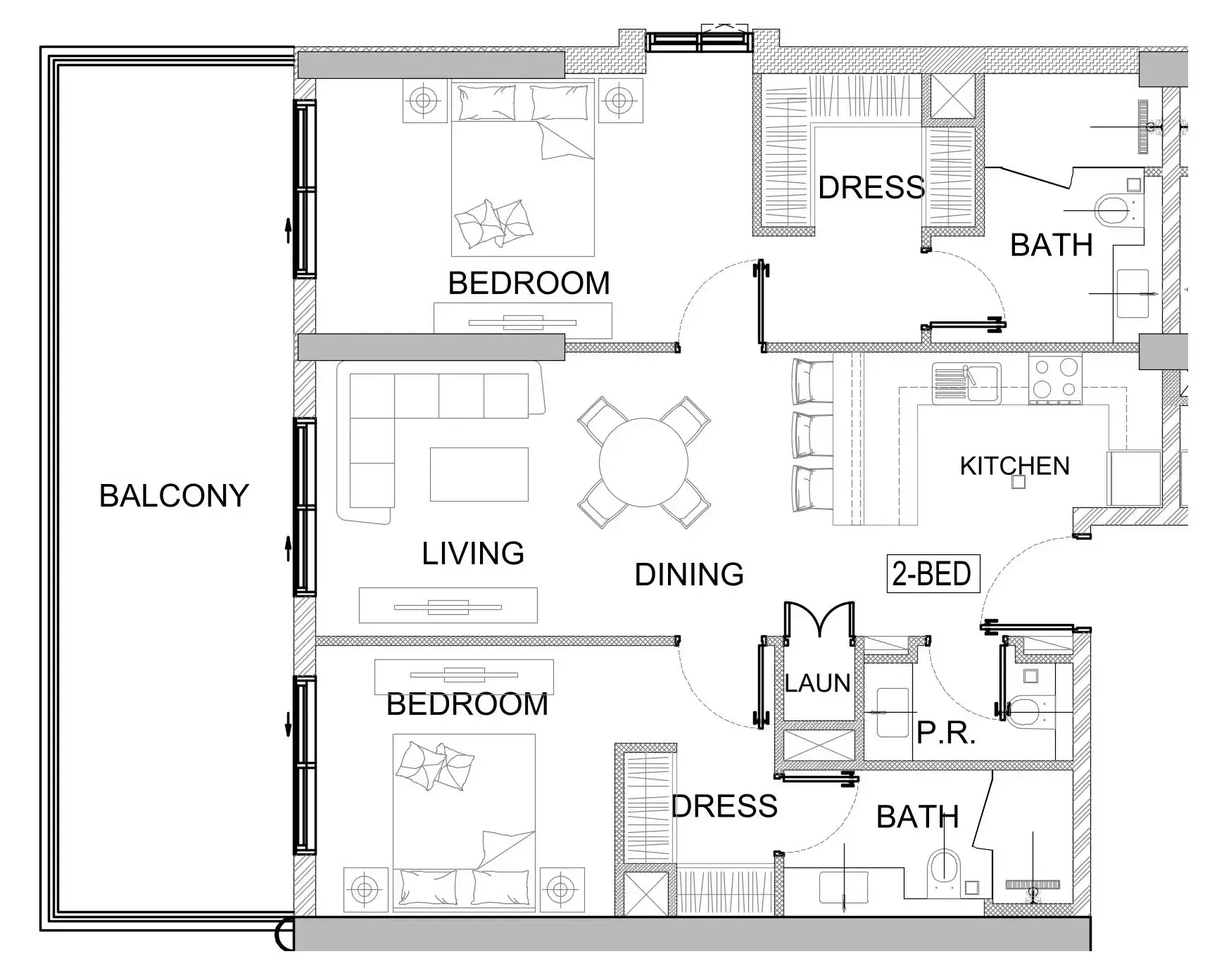 2 bedroom layout