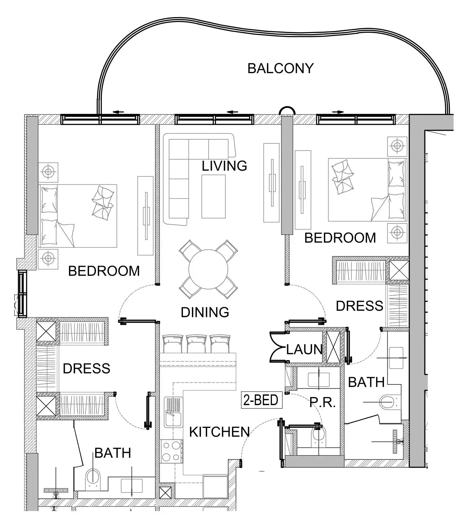 2 bedroom layout