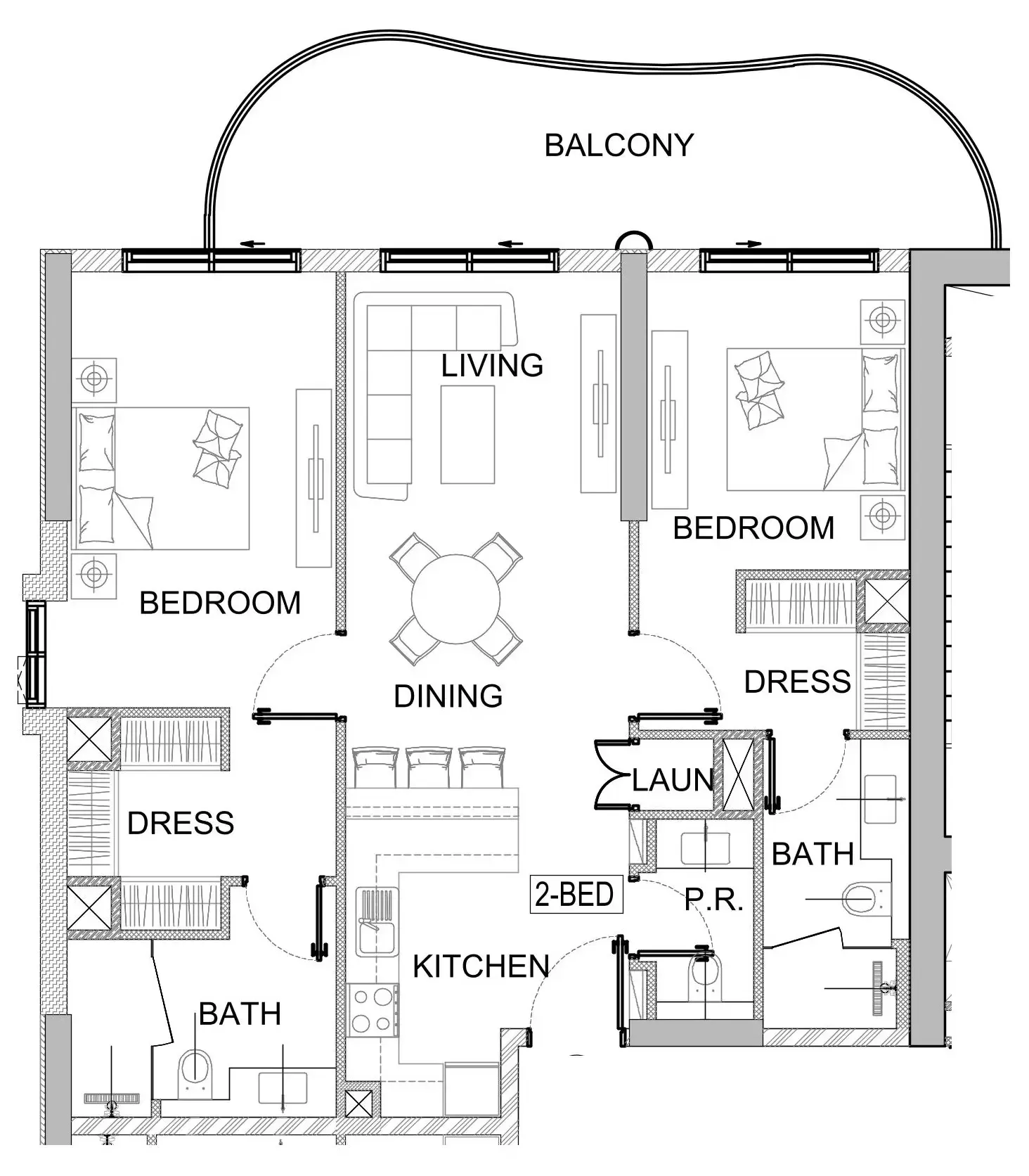 2 bedroom layout