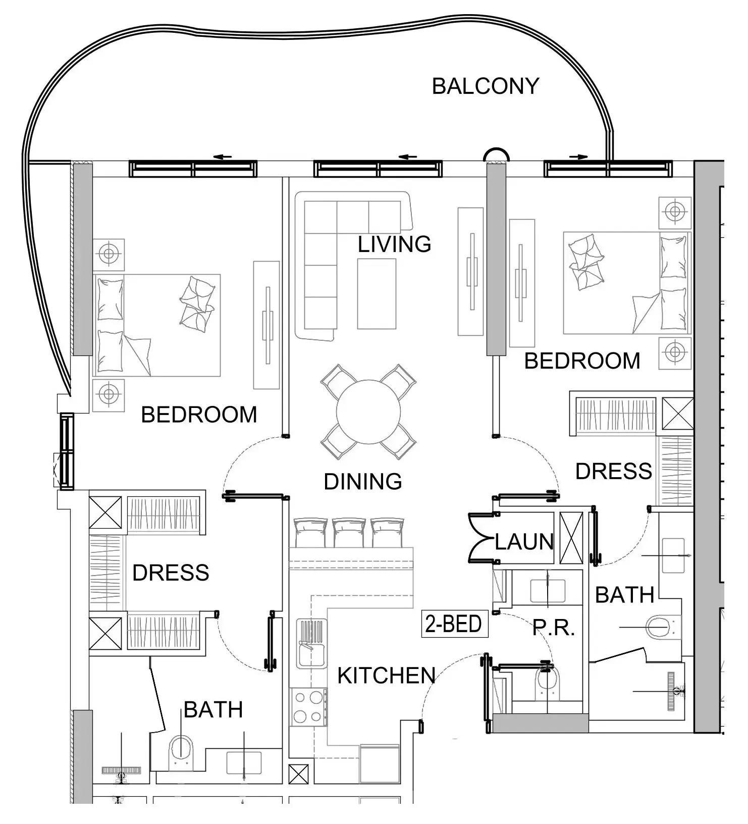 2 bedroom layout