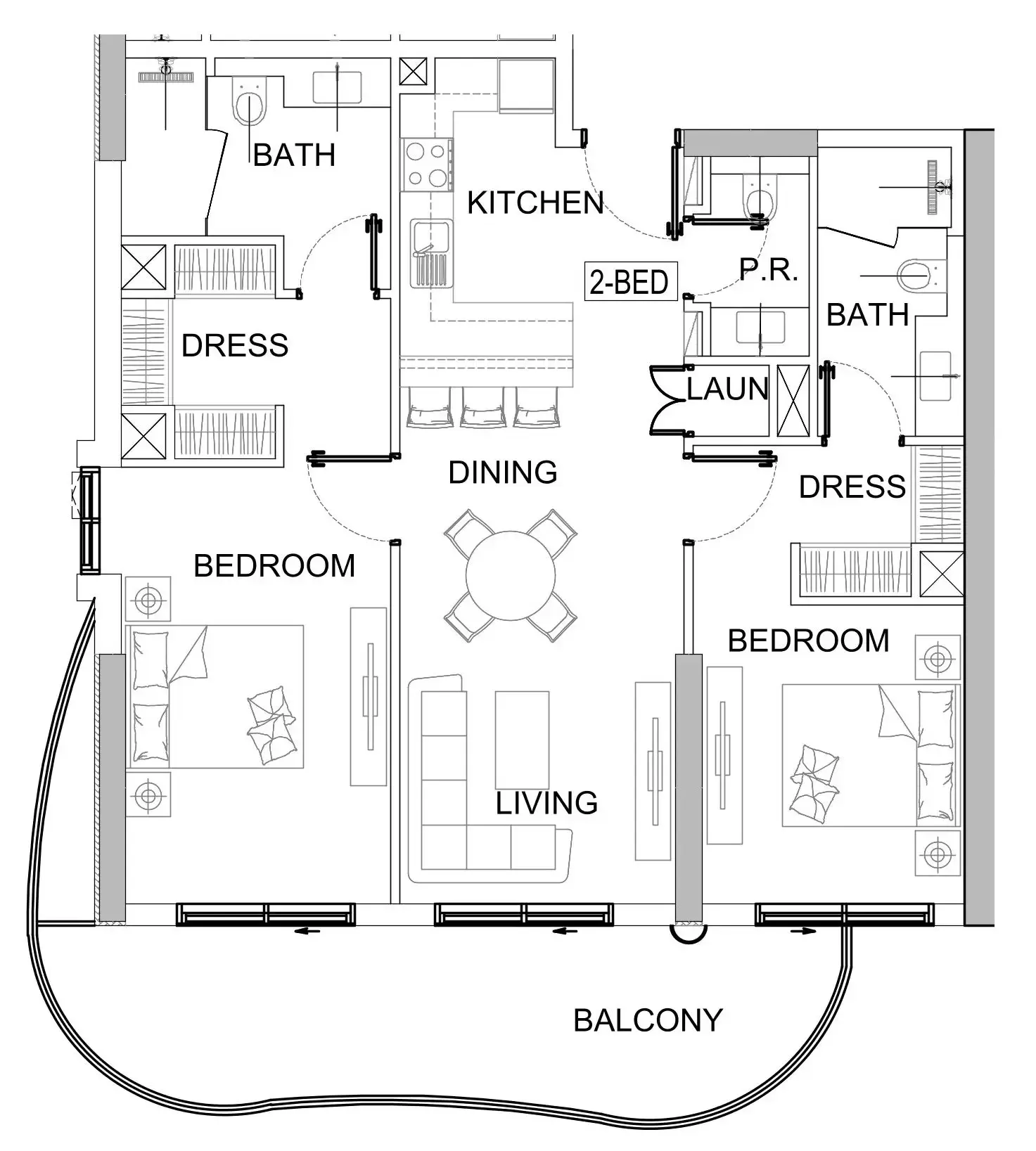 2 bedroom layout