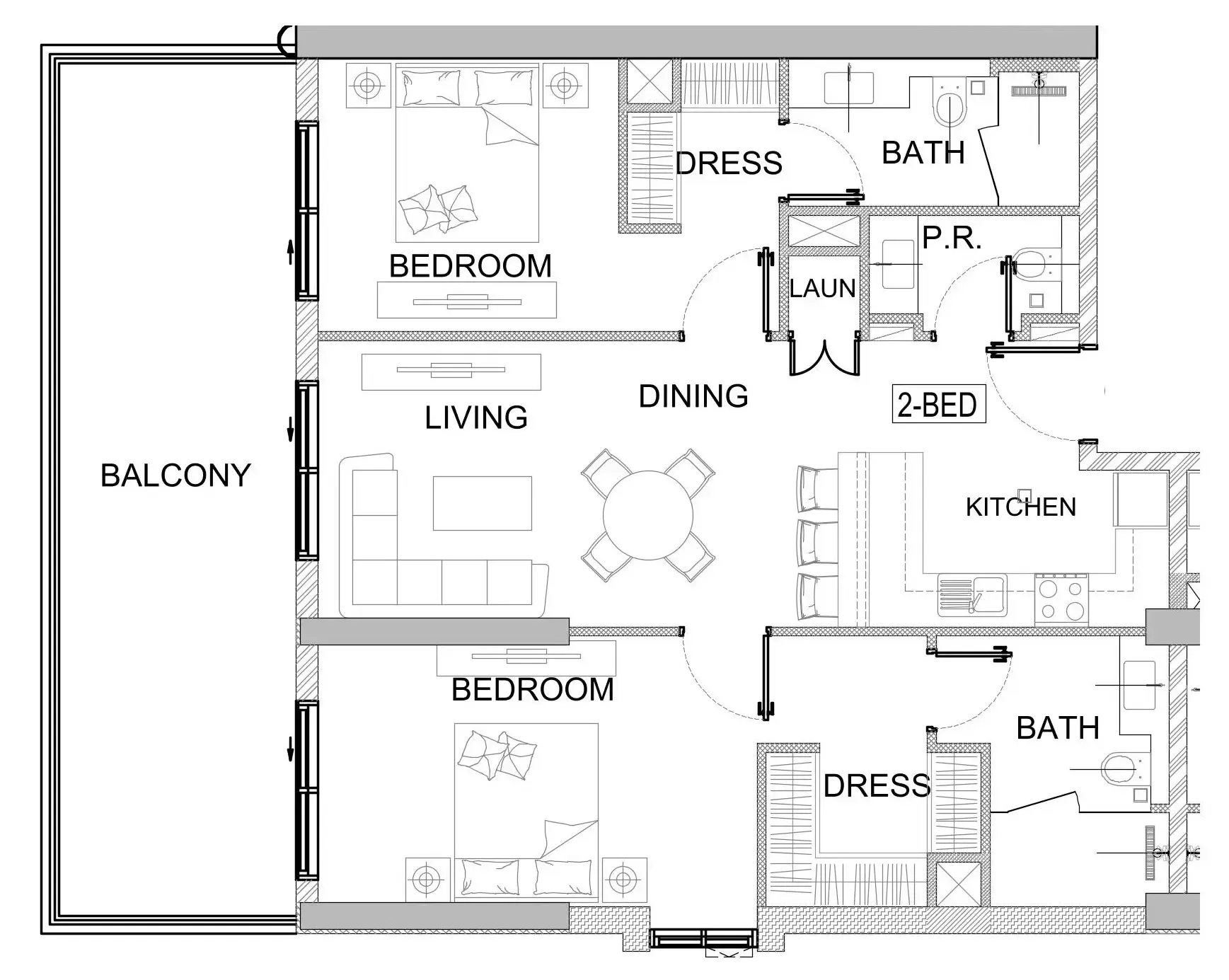 2 bedroom layout