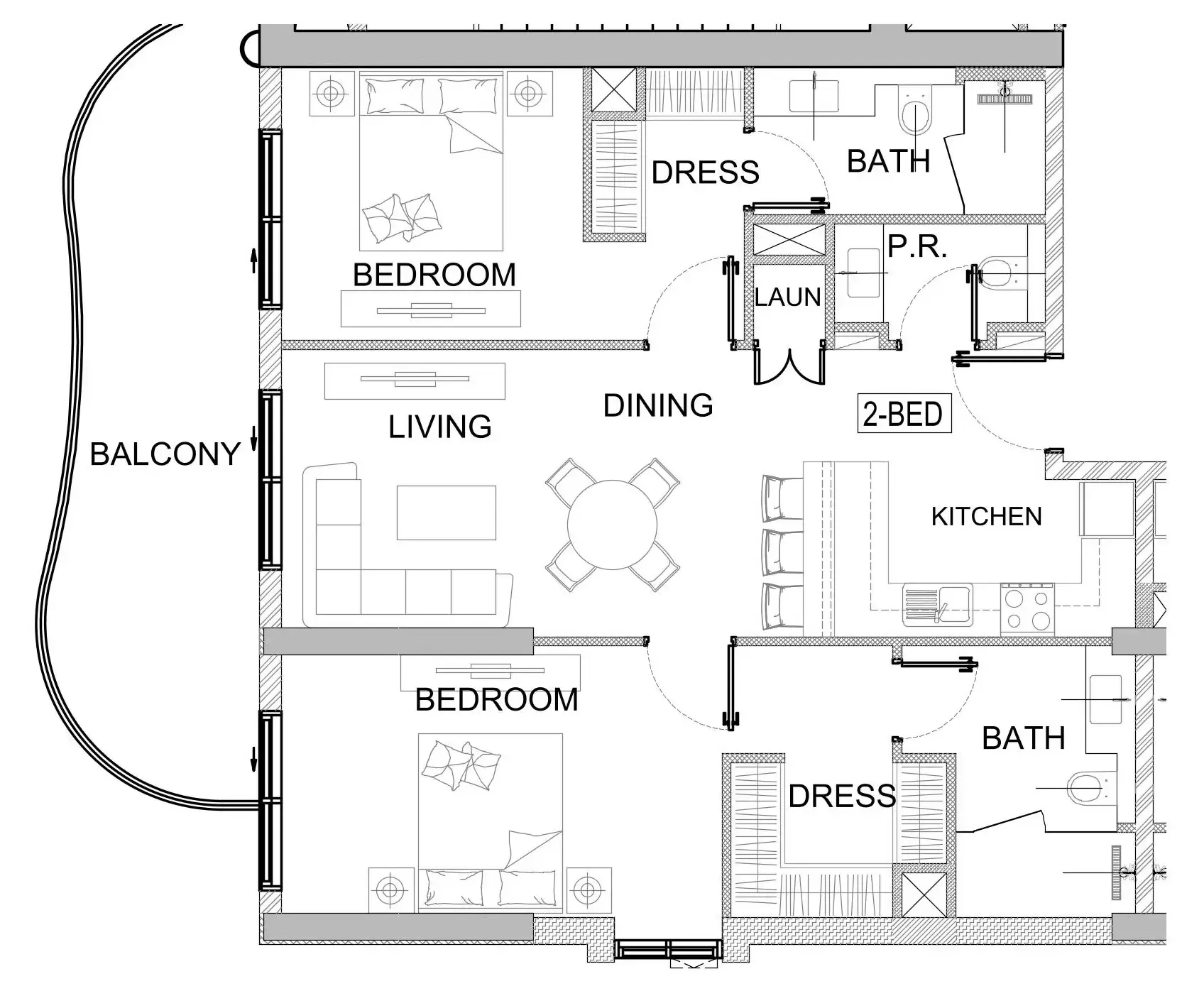 2 bedroom layout