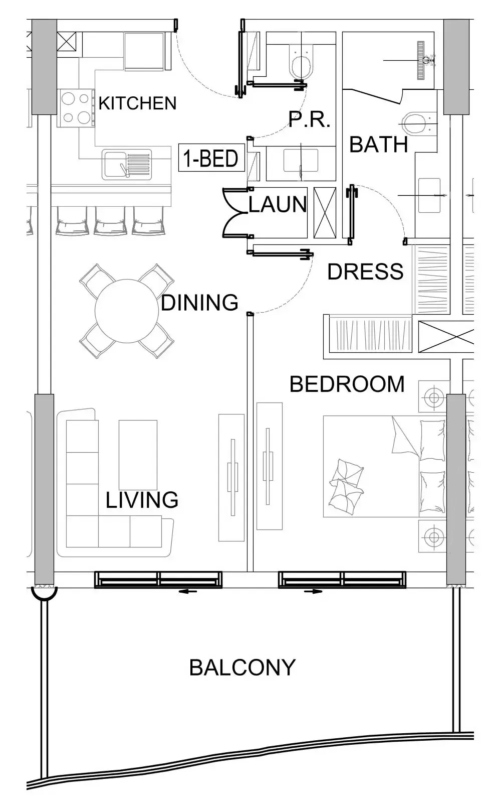 1 bedroom layout