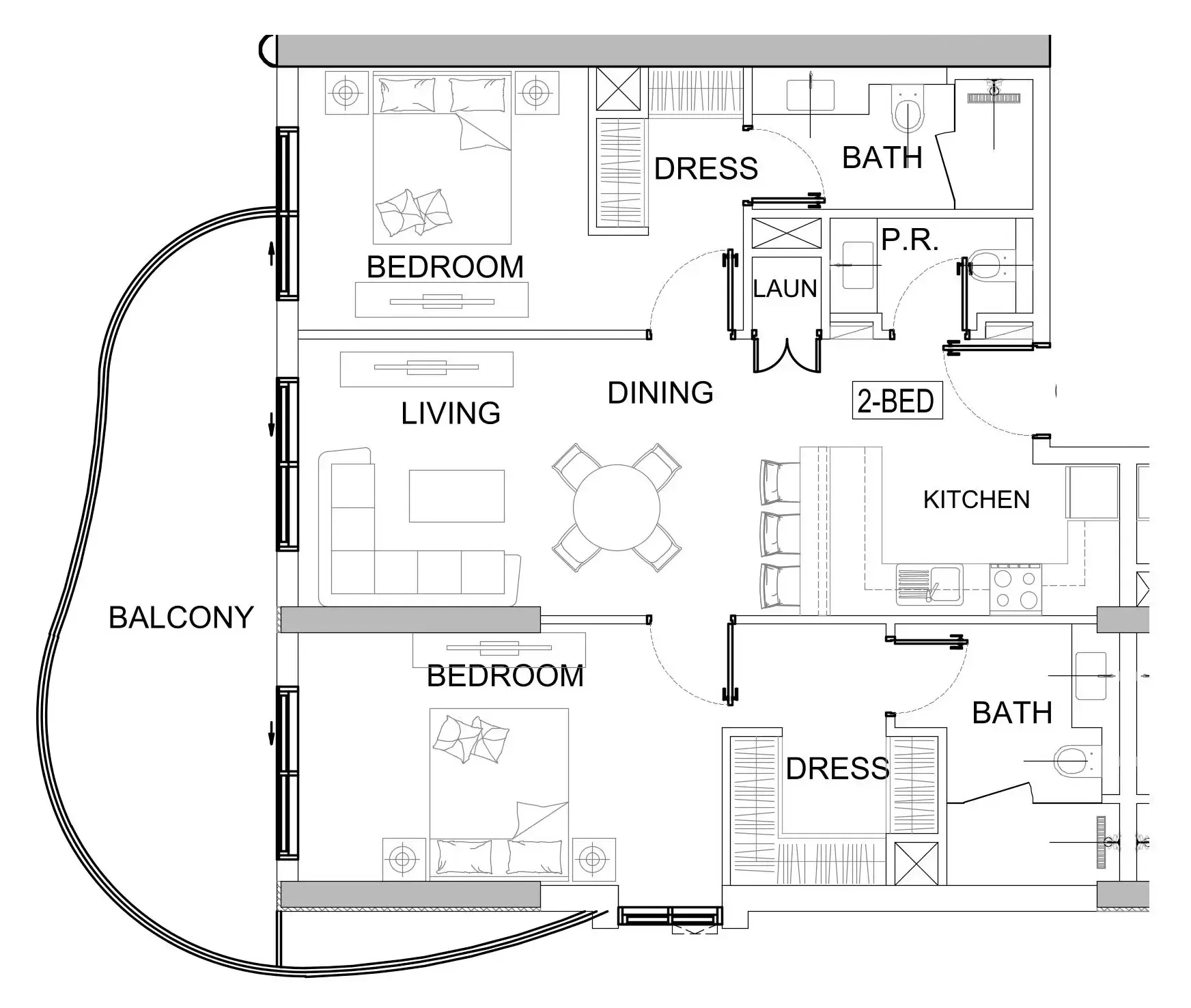 2 bedroom layout
