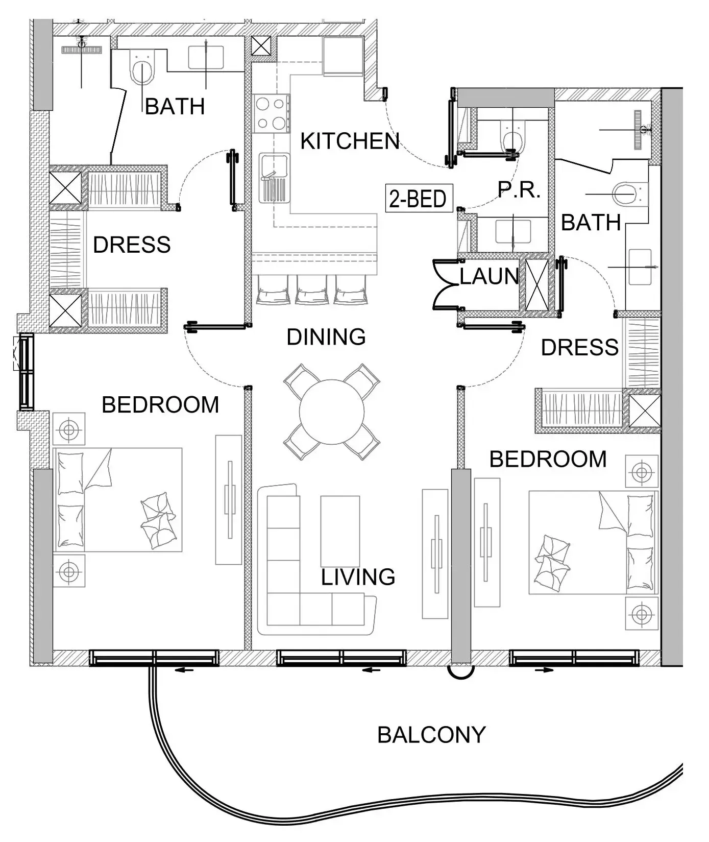 2 bedroom layout
