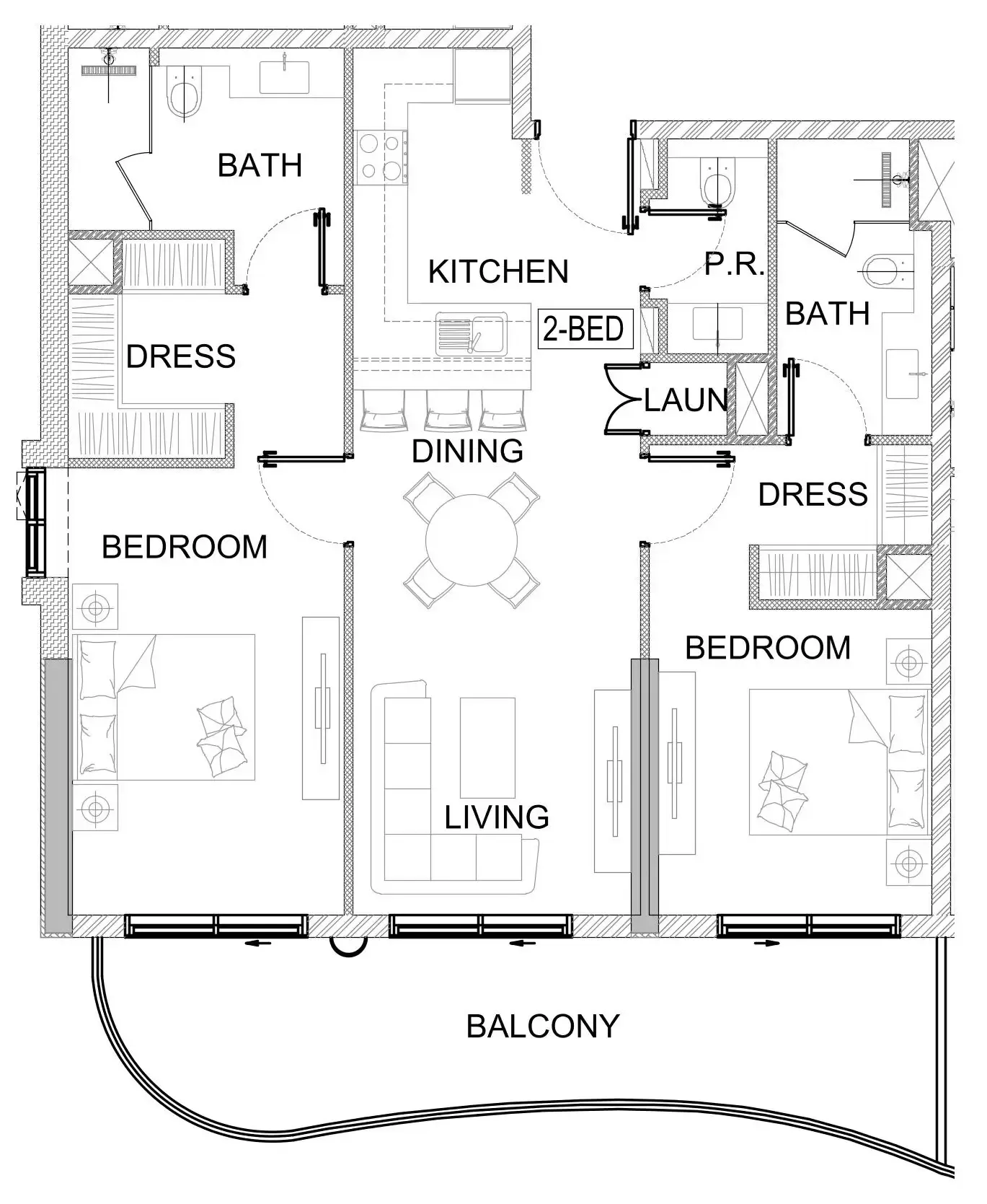 2 bedroom layout
