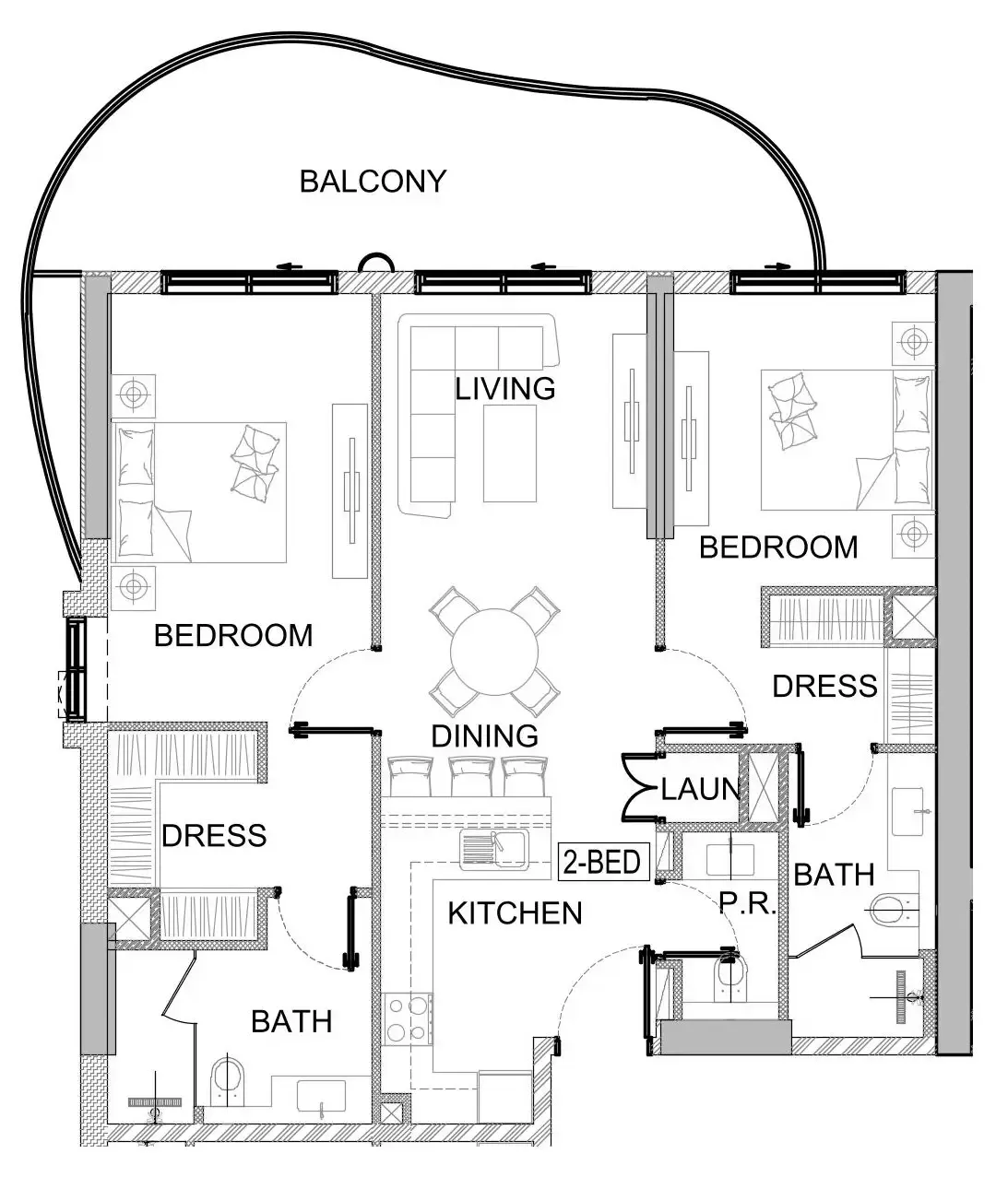 2 bedroom layout