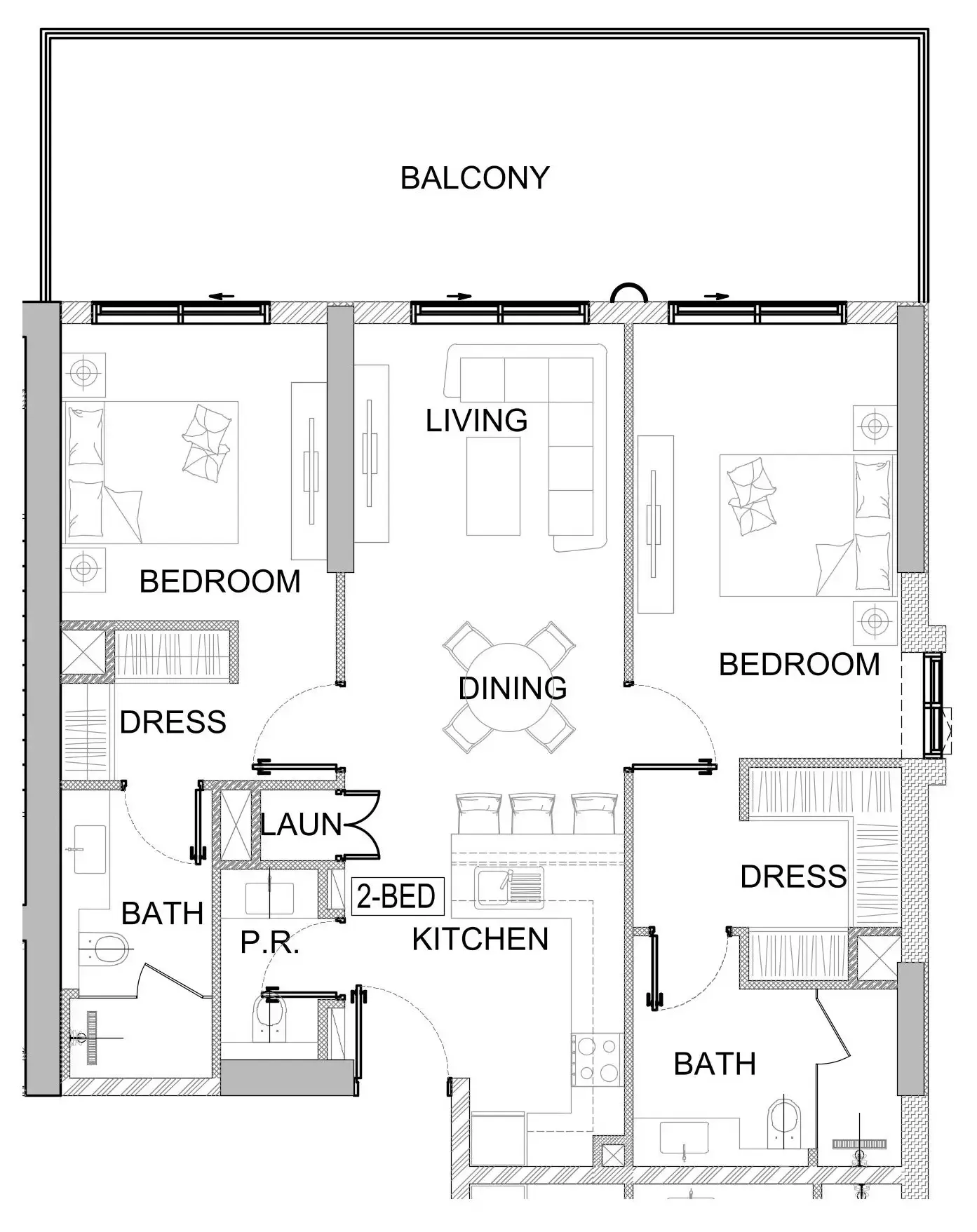 2 bedroom layout
