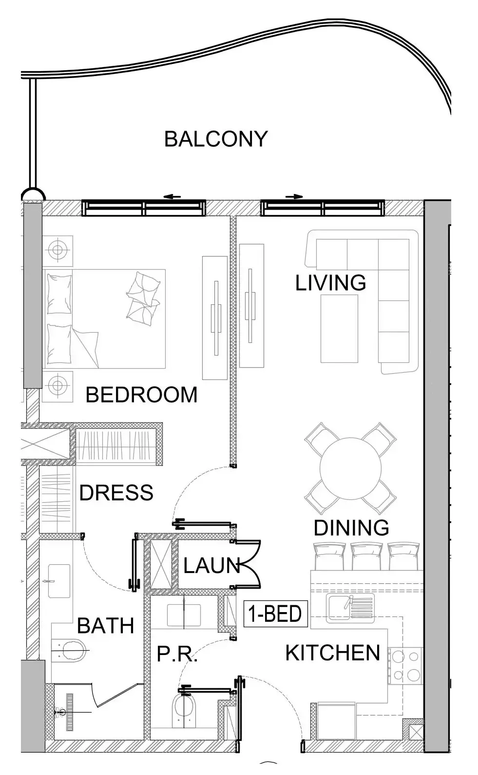 1 bedroom layout
