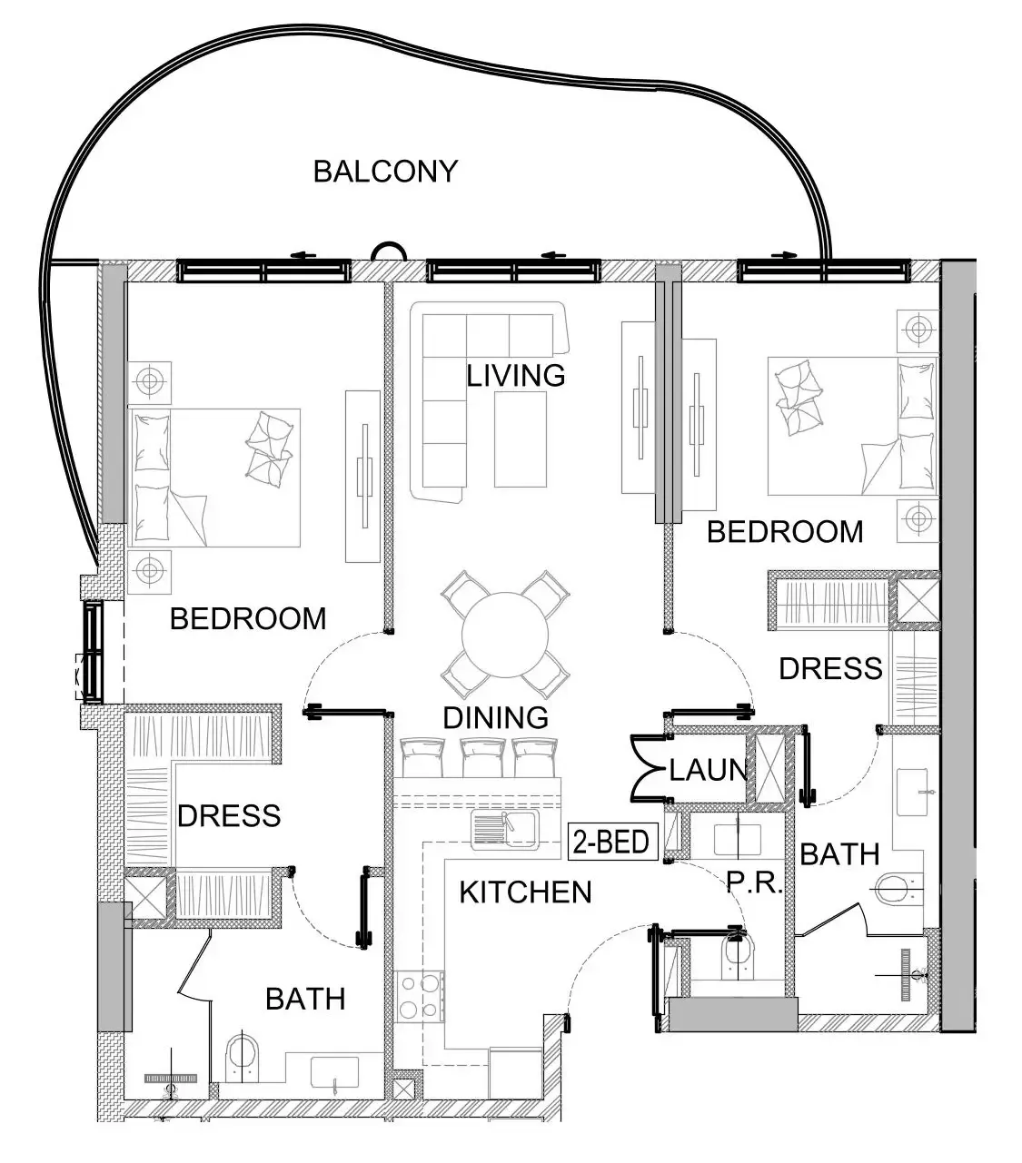2 bedroom layout