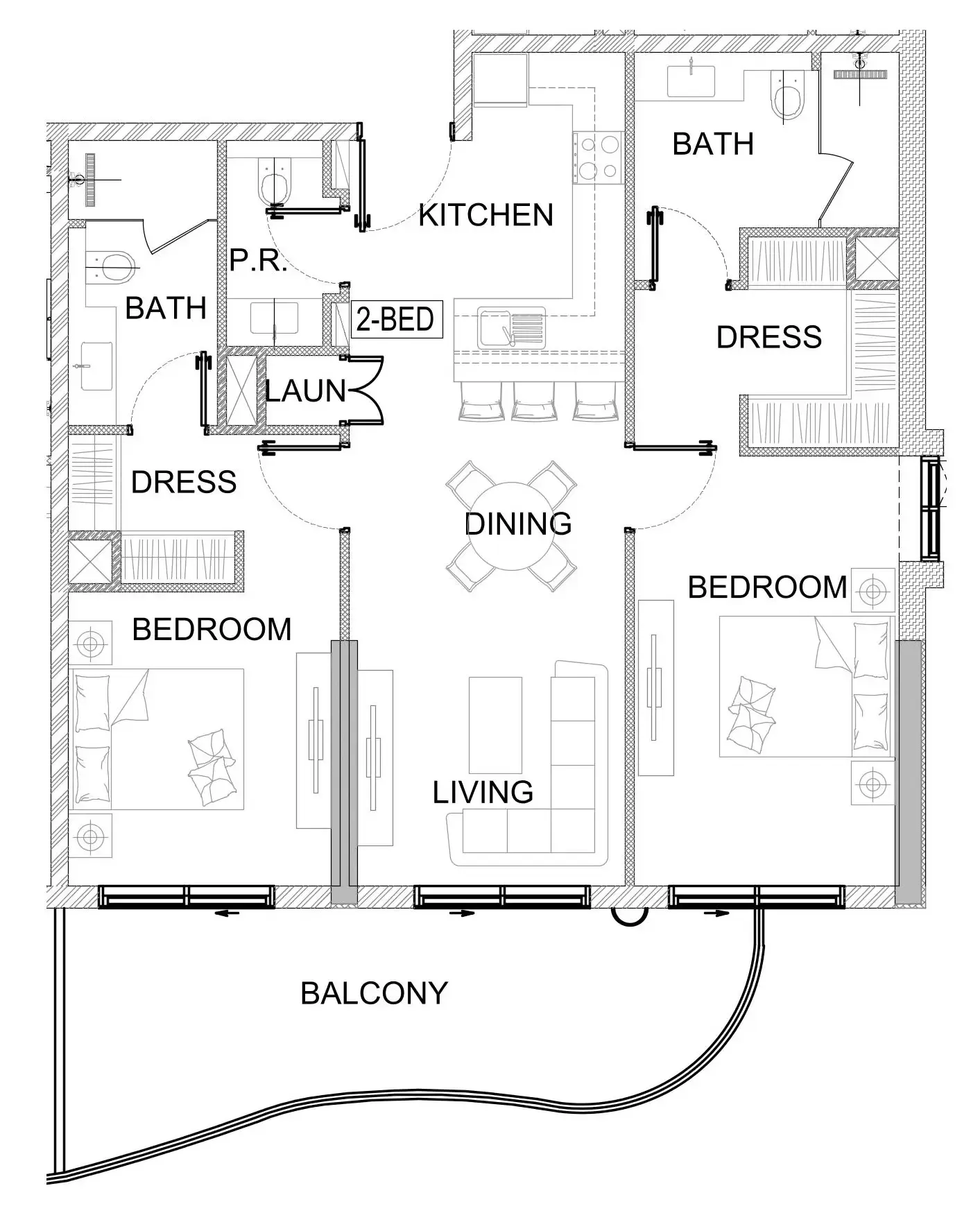 2 bedroom layout