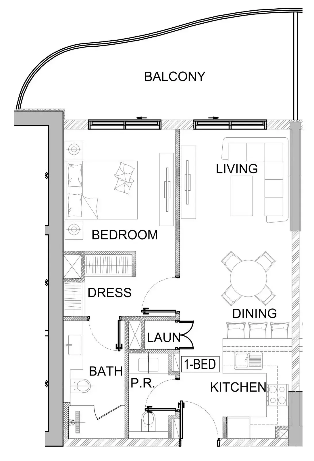 1 bedroom layout