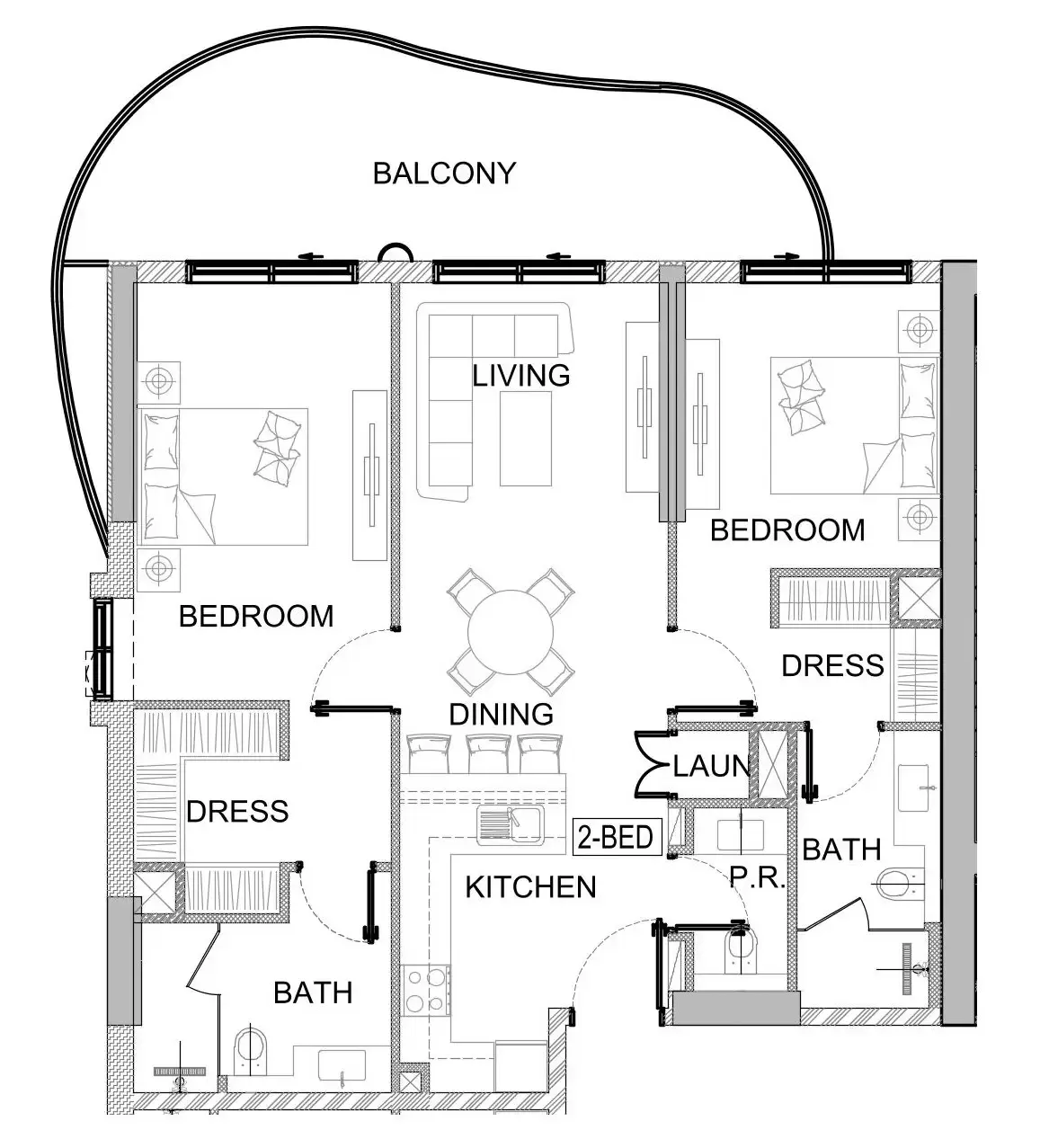 2 bedroom layout