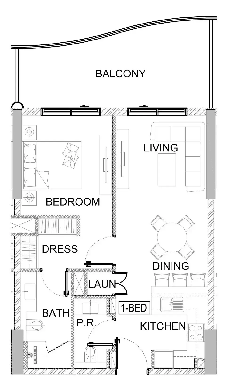 1 bedroom layout