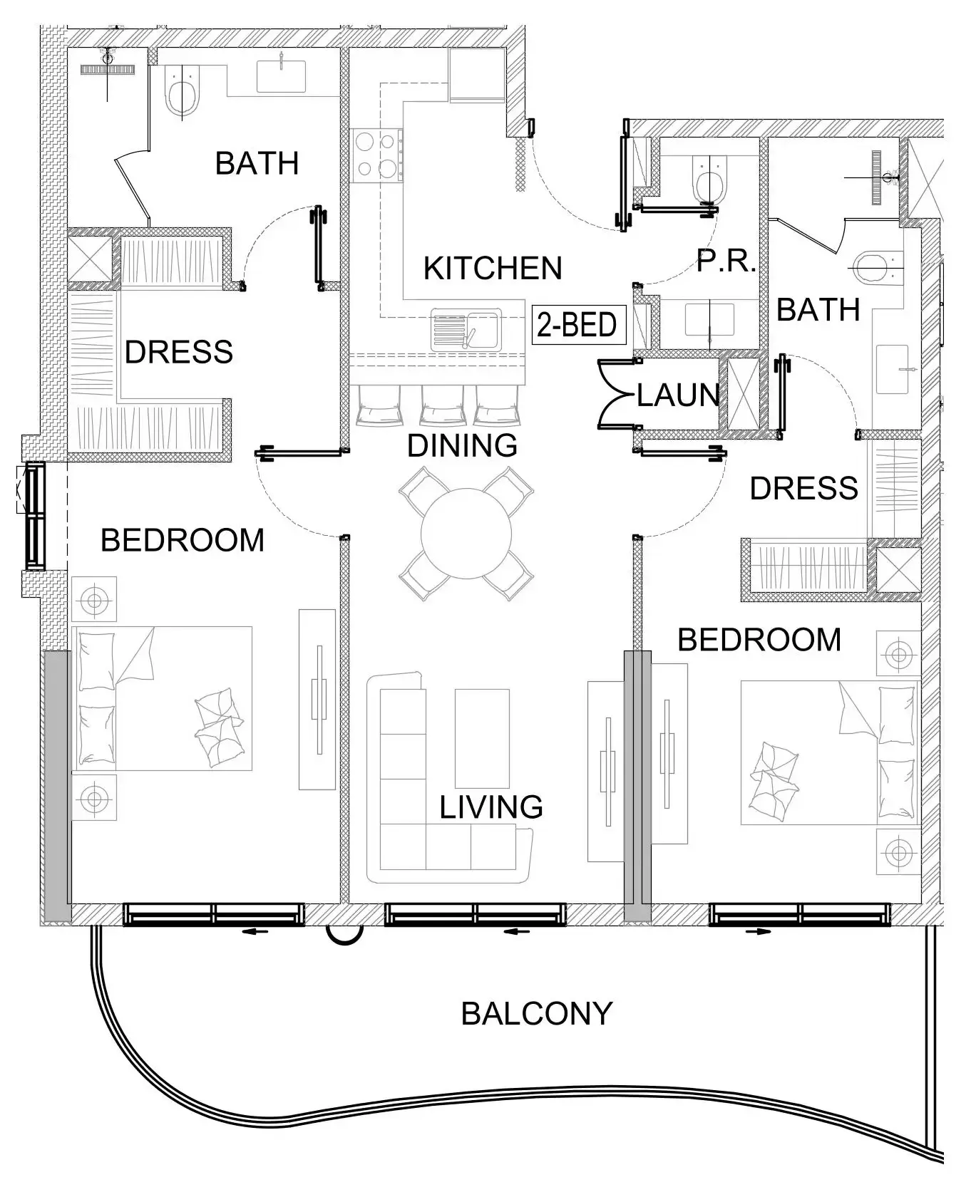 2 bedroom layout