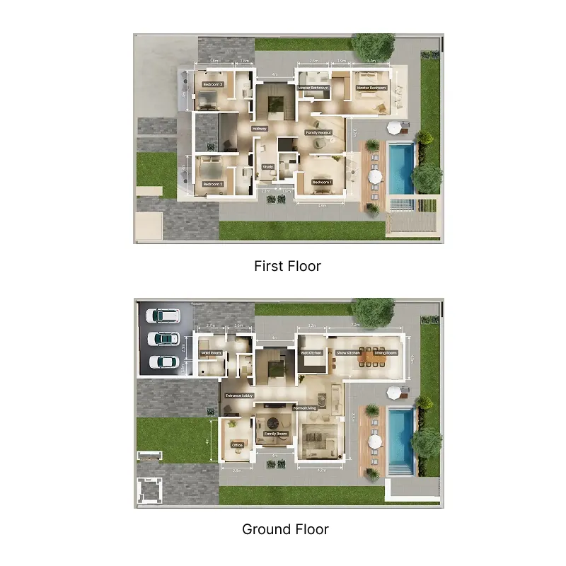 4 bedroom layout