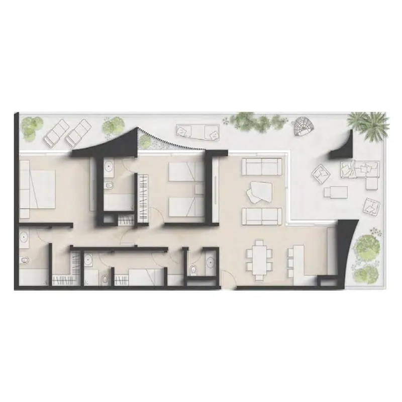 2 bedroom layout
