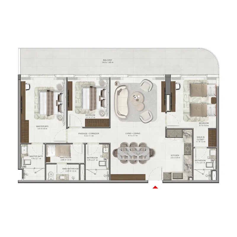 3 bedroom layout