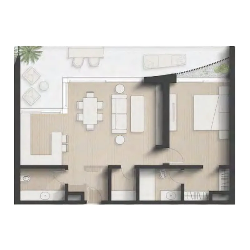 1 bedroom layout