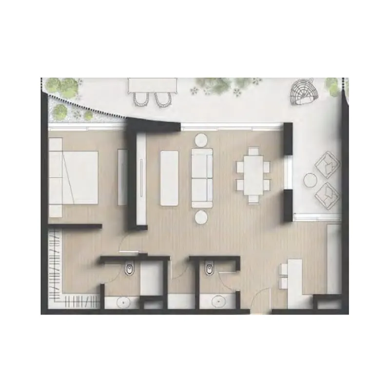 1 bedroom layout