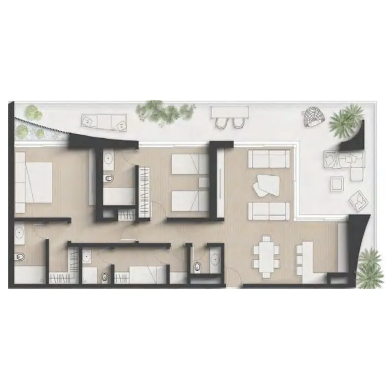 2 bedroom layout