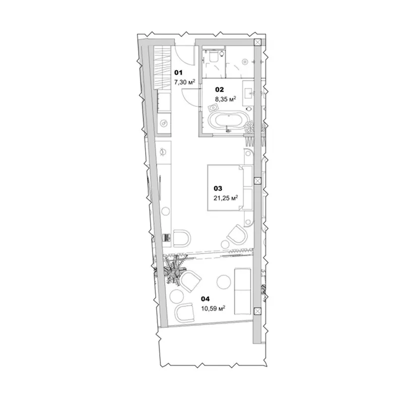 1 bedroom layout