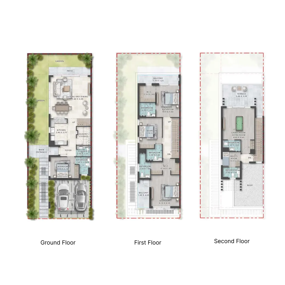 5 bedroom layout