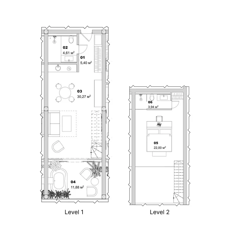 1 bedroom layout