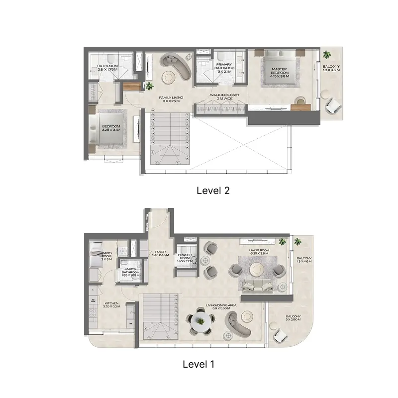 2 bedroom layout