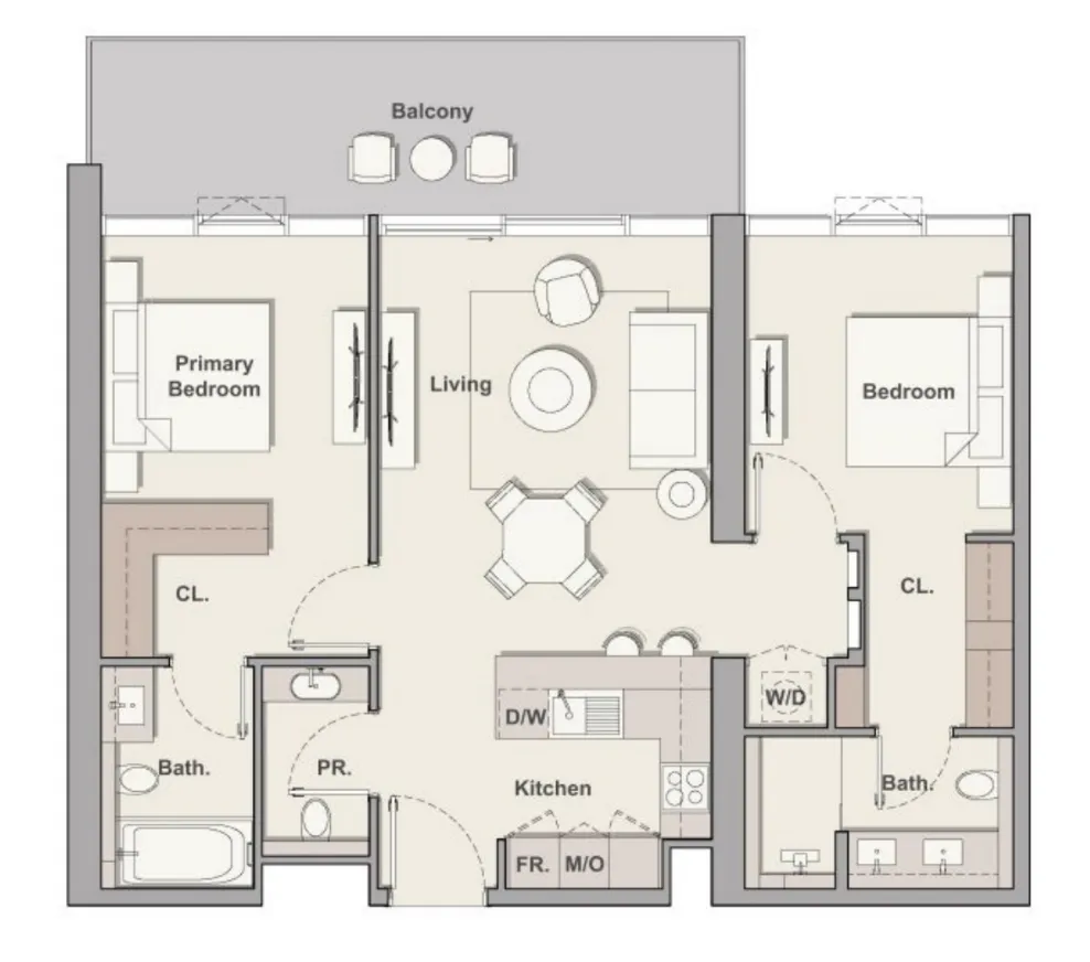 2 bedroom layout