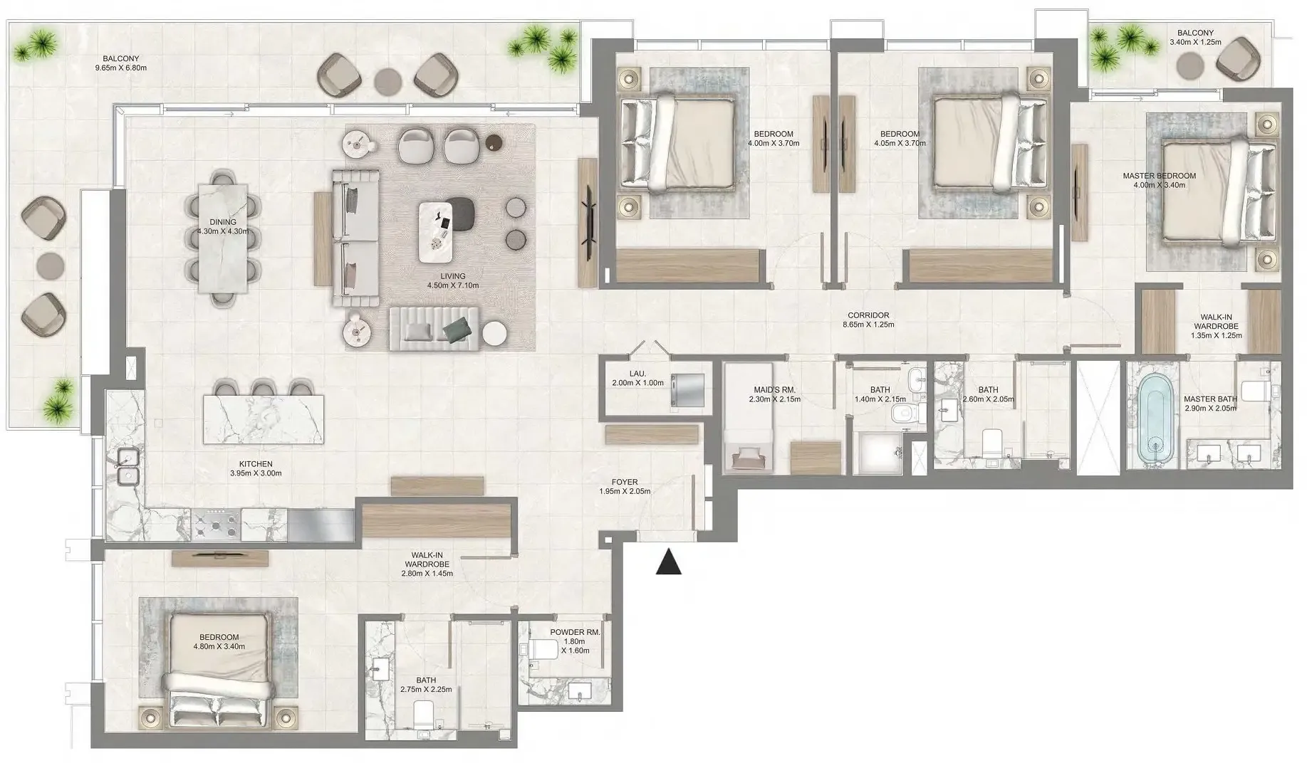 4 bedroom layout