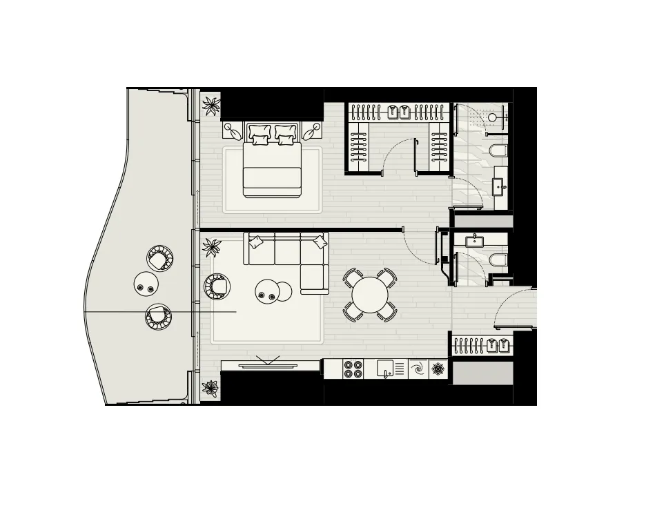 1 bedroom layout