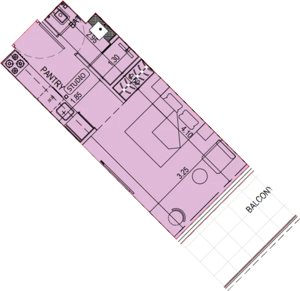 0 bedroom layout