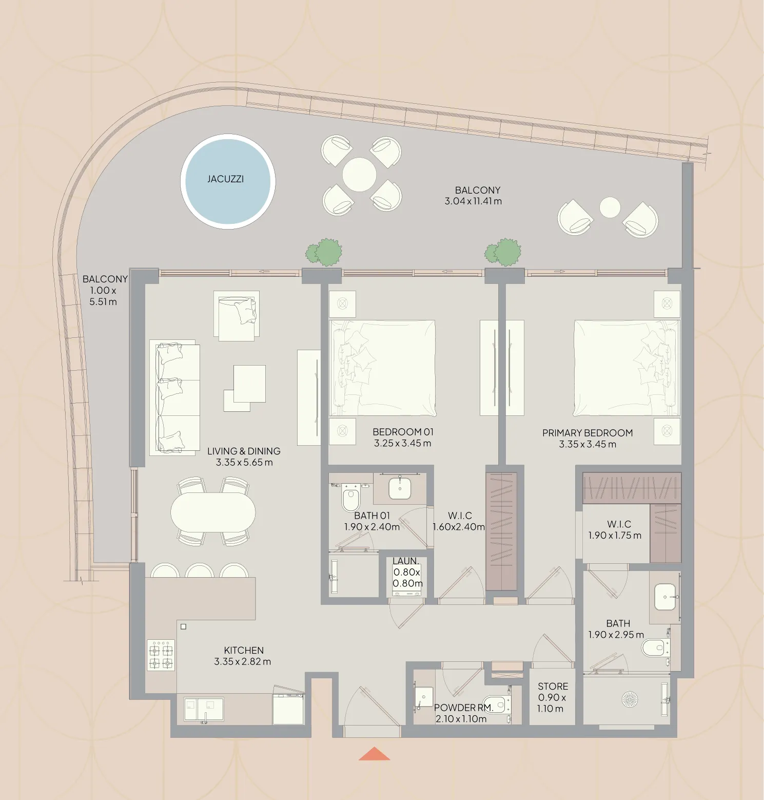 2 bedroom layout