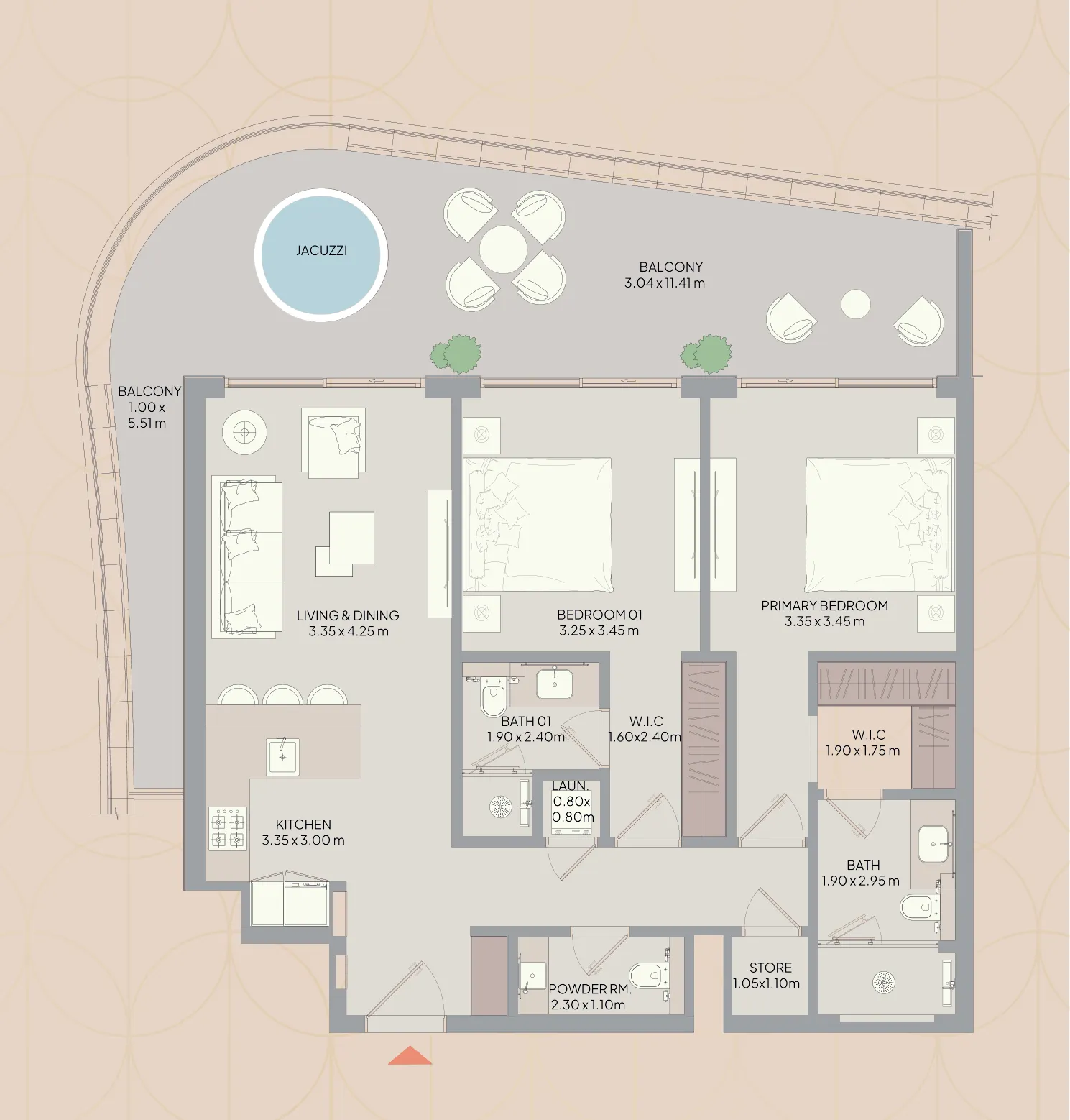 2 bedroom layout