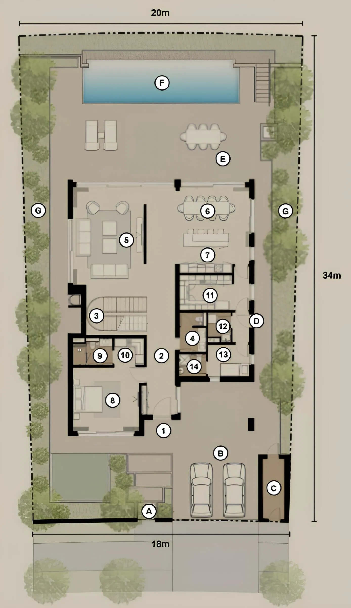 5 bedroom layout