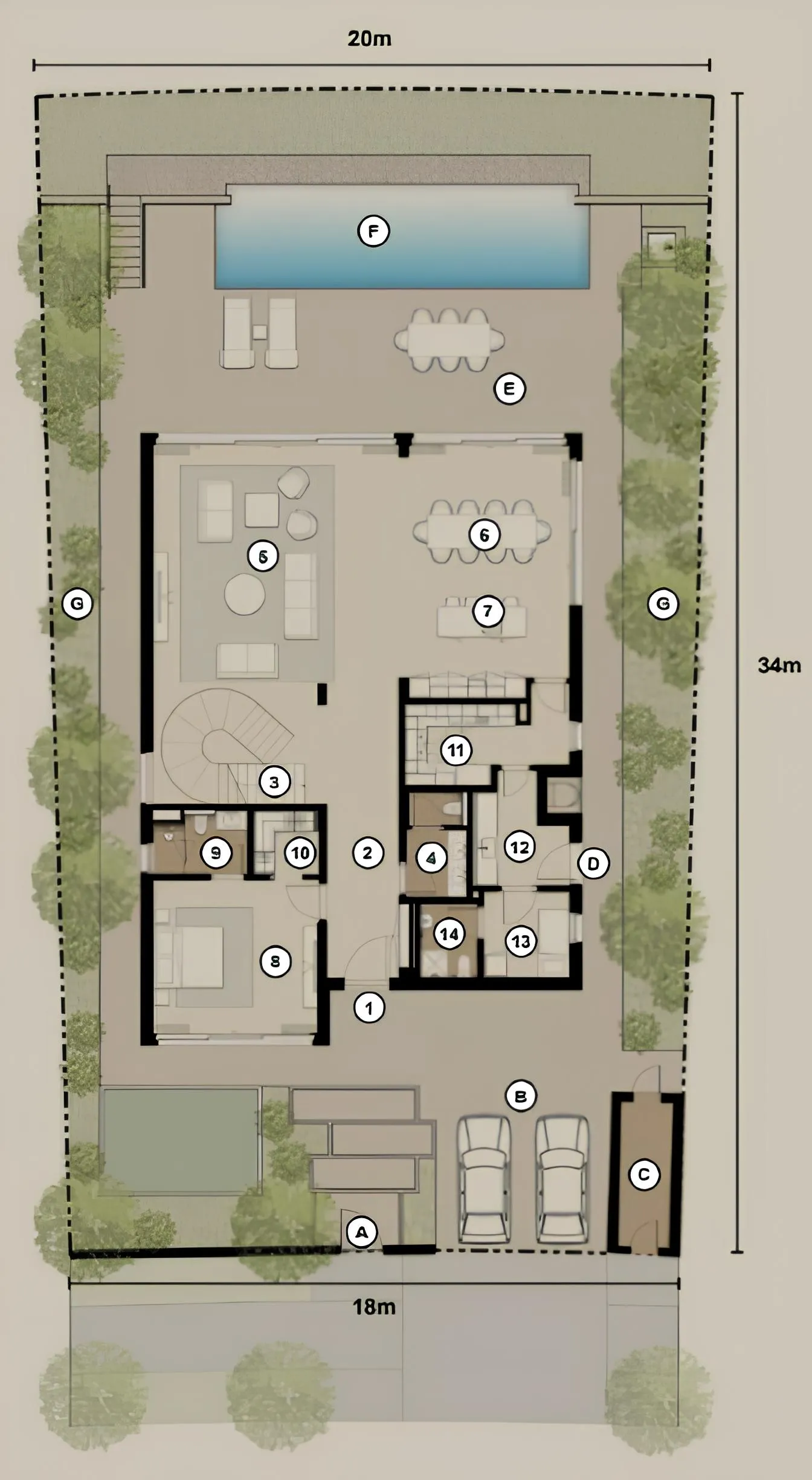4 bedroom layout