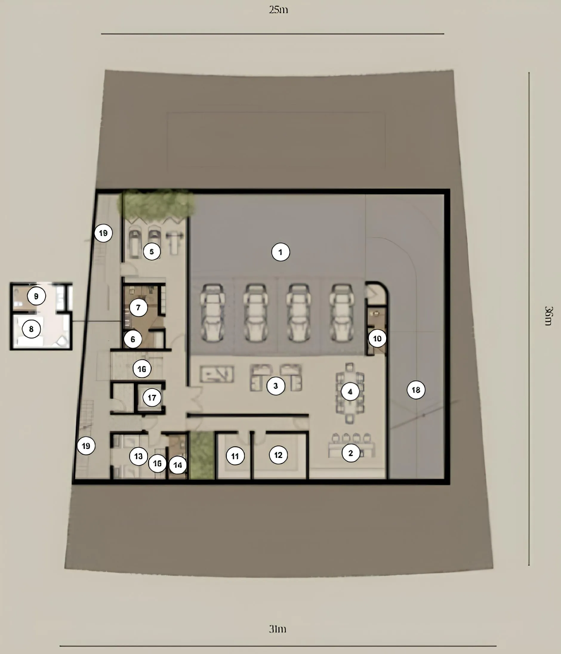 7 bedroom layout