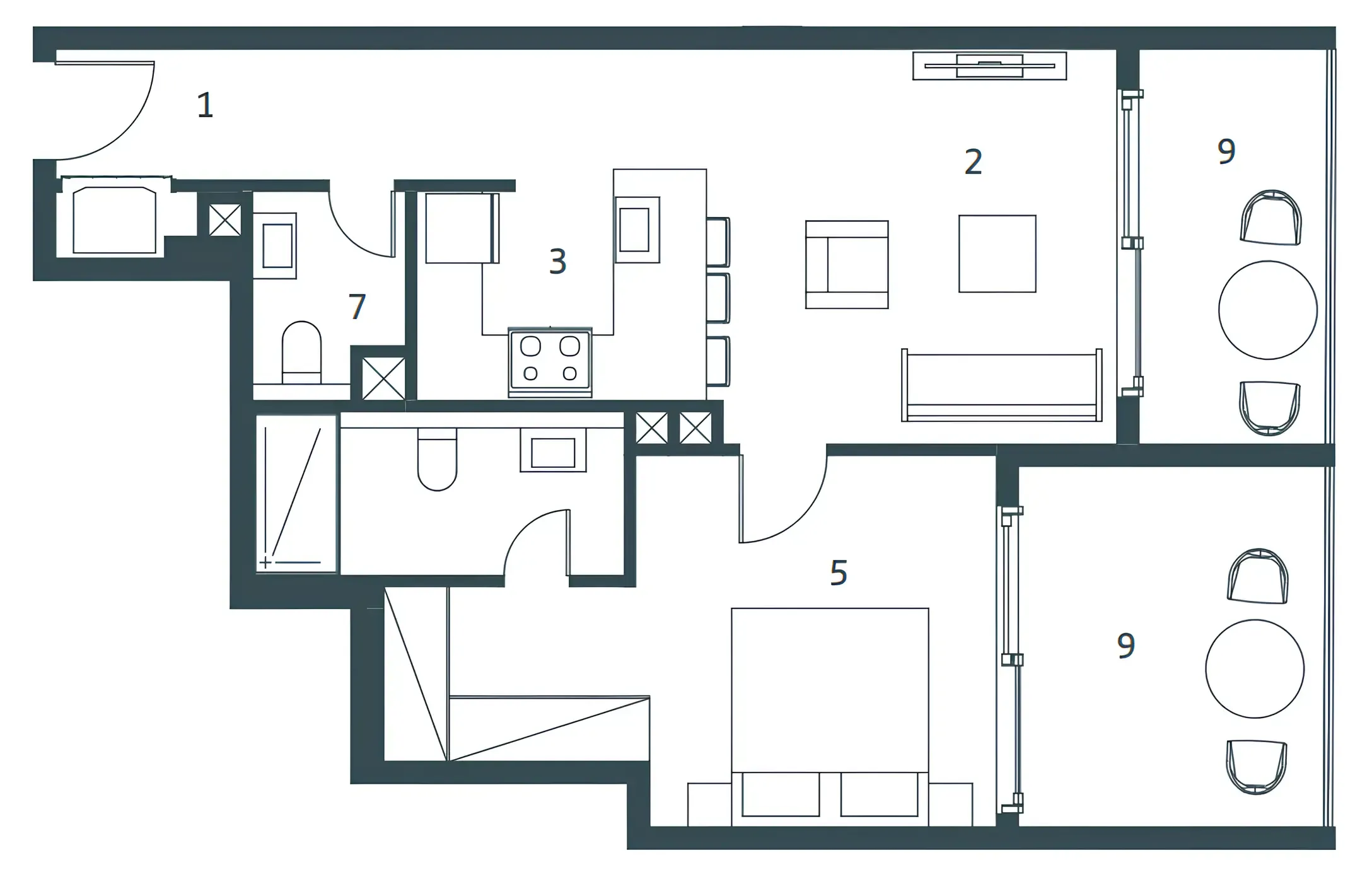 1 bedroom layout