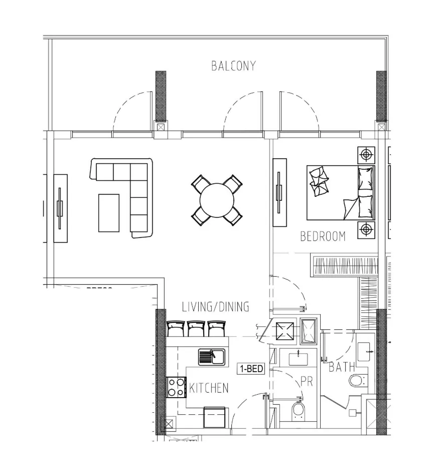 1 bedroom layout